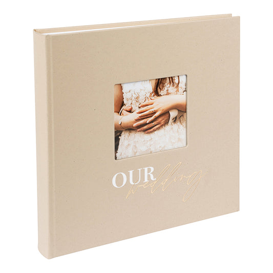 Düğün Fotoğraf Albümü – Our Weddıng | 30x31 cm, 60 Sayfa, Beyaz Pergamin Aralıklı