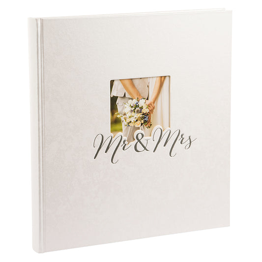 Düğün Fotoğraf Albümü – Mr. & Mrs. | 30x31 cm, 60 Sayfa, Gümüş Yaldız Baskı