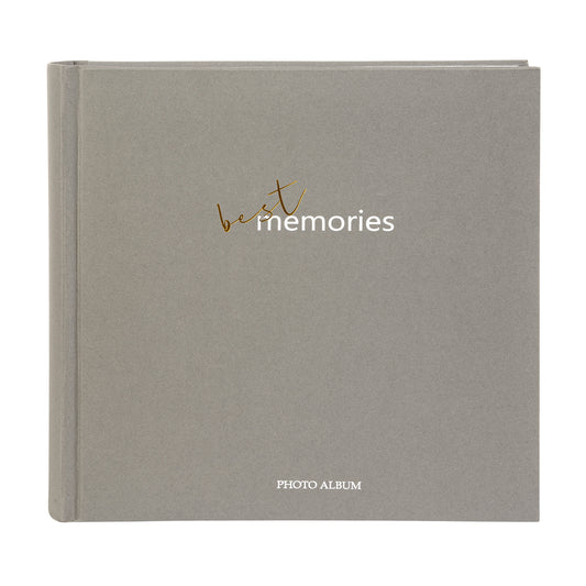 Best Memories Gri Fotoğraf Albümü Poşetli / Cepli – 200 Fotoğraf Kapasiteli, 10x15 - 23x23cm