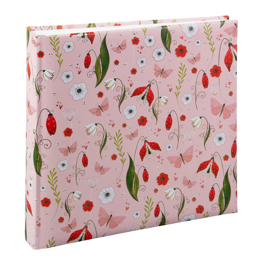 Secret Garden Pink Yapıştırmalı Fotoğraf Albümü - 25x25 60 Sayfa, Yaldızlı Kapak