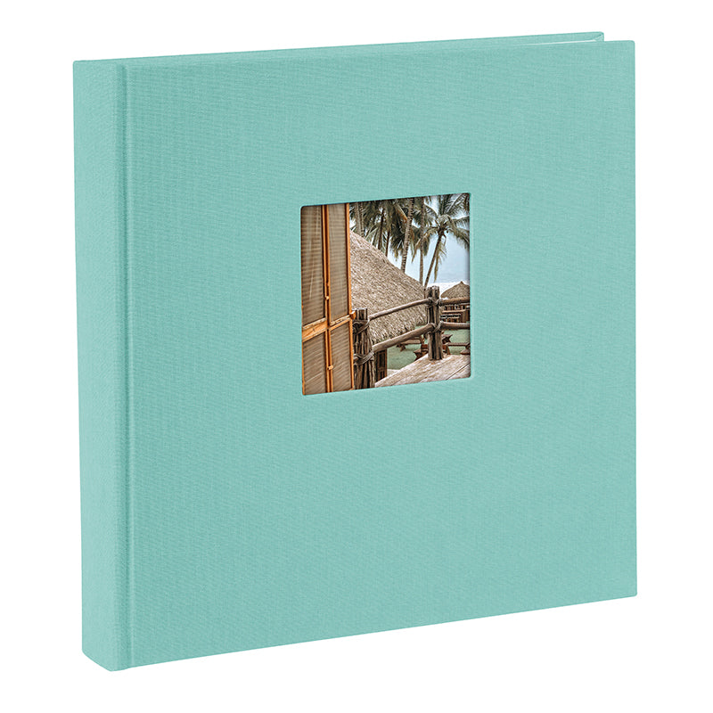 Fotoğraf Albümü – Bella Vista | Keten Kapak | 25x25 cm - Su Yeşili