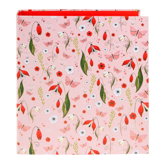 Secret Garden A4 Evrak Klasörü – Gold Yaldızlı, 8cm Geniş, Halka Mekanizmalı