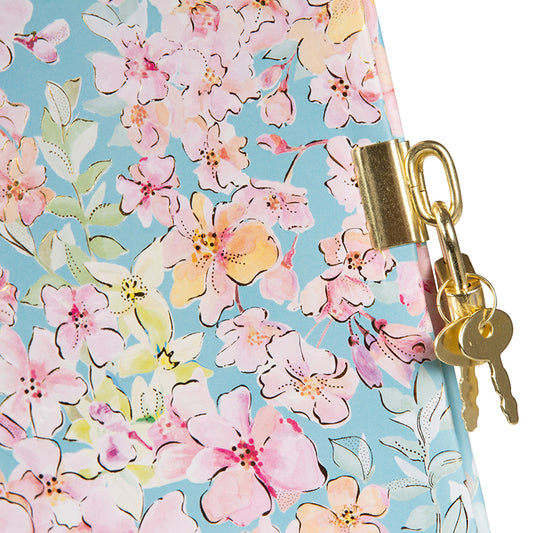 Forever Spring Günlük | 16,5 × 16,5 cm | 96 Sayfa | Kilitli Kabartmalı Kapak