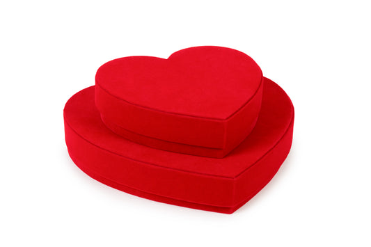 STAR Kalp Sevgililer Günü Hediye Kutusu – 2 farklı ebat | Kırmızı Kadife