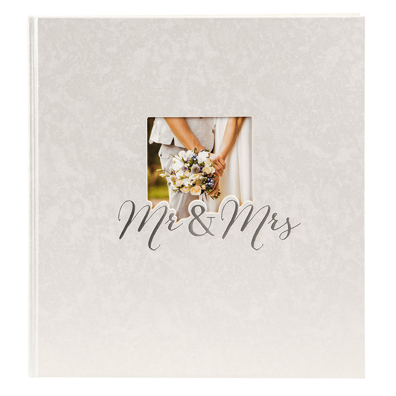 Wedding Photo Album – Mr. & Mrs. | 30x31 cm, 60 Pages,Silver Embossed Print