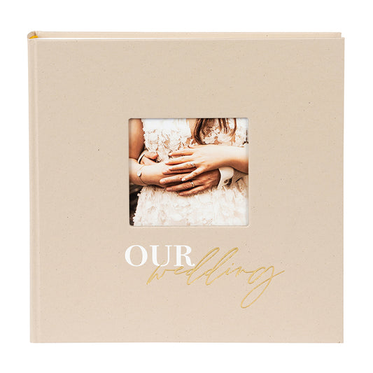 Düğün Fotoğraf Albümü – Our Weddıng | 30x31 cm, 60 Sayfa, Beyaz Pergamin Aralıklı