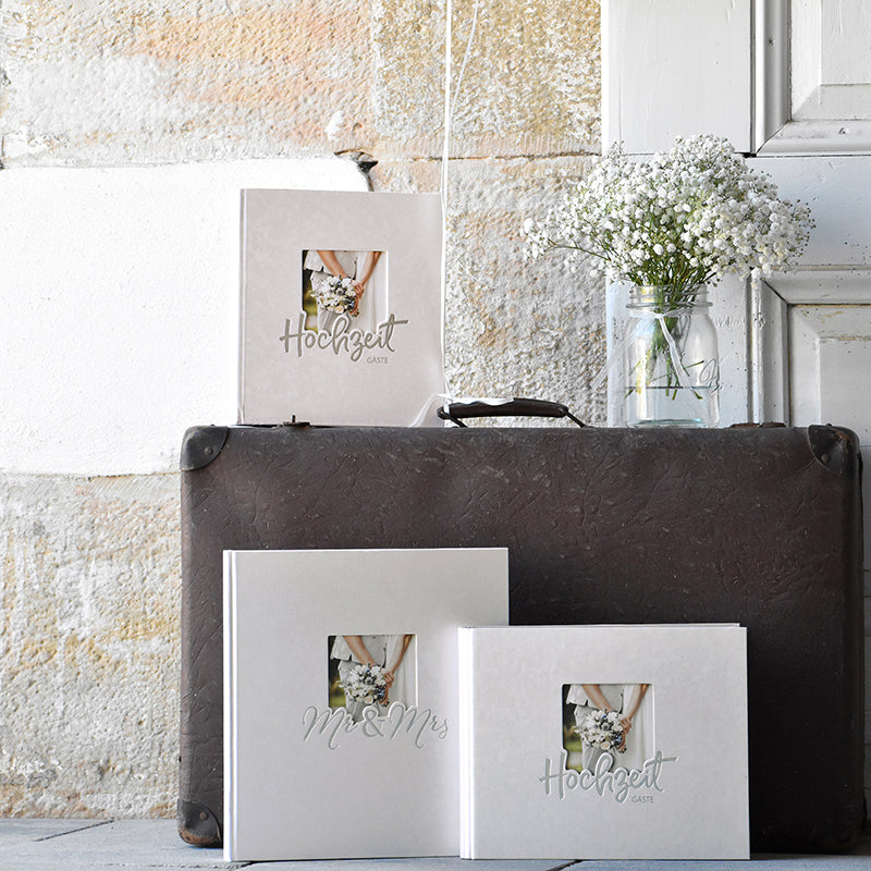 Wedding Photo Album – Mr. & Mrs. | 30x31 cm, 60 Pages,Silver Embossed Print