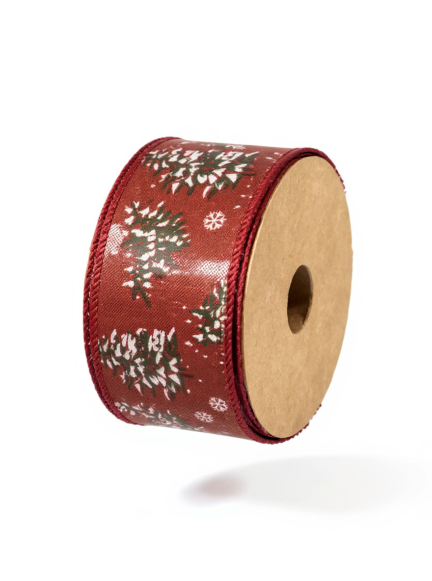 STAR Christmas Tree Burlap Ribbon – 63 mm x 10 m | Holiday Gift Wrapping Ribbon