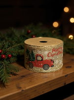 STAR XMAS Kamyon Jüt Kurdele - 63 mm × 10 m | Yılbaşı Hediye Paketleme Kurdele