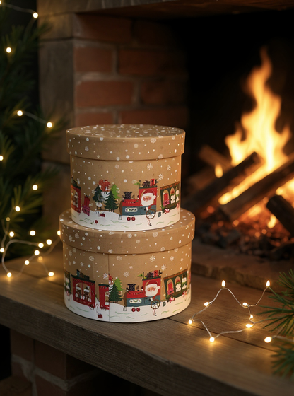 STAR Matrioska Holiday Train Nesting Boxes – 9 PCS Different Size