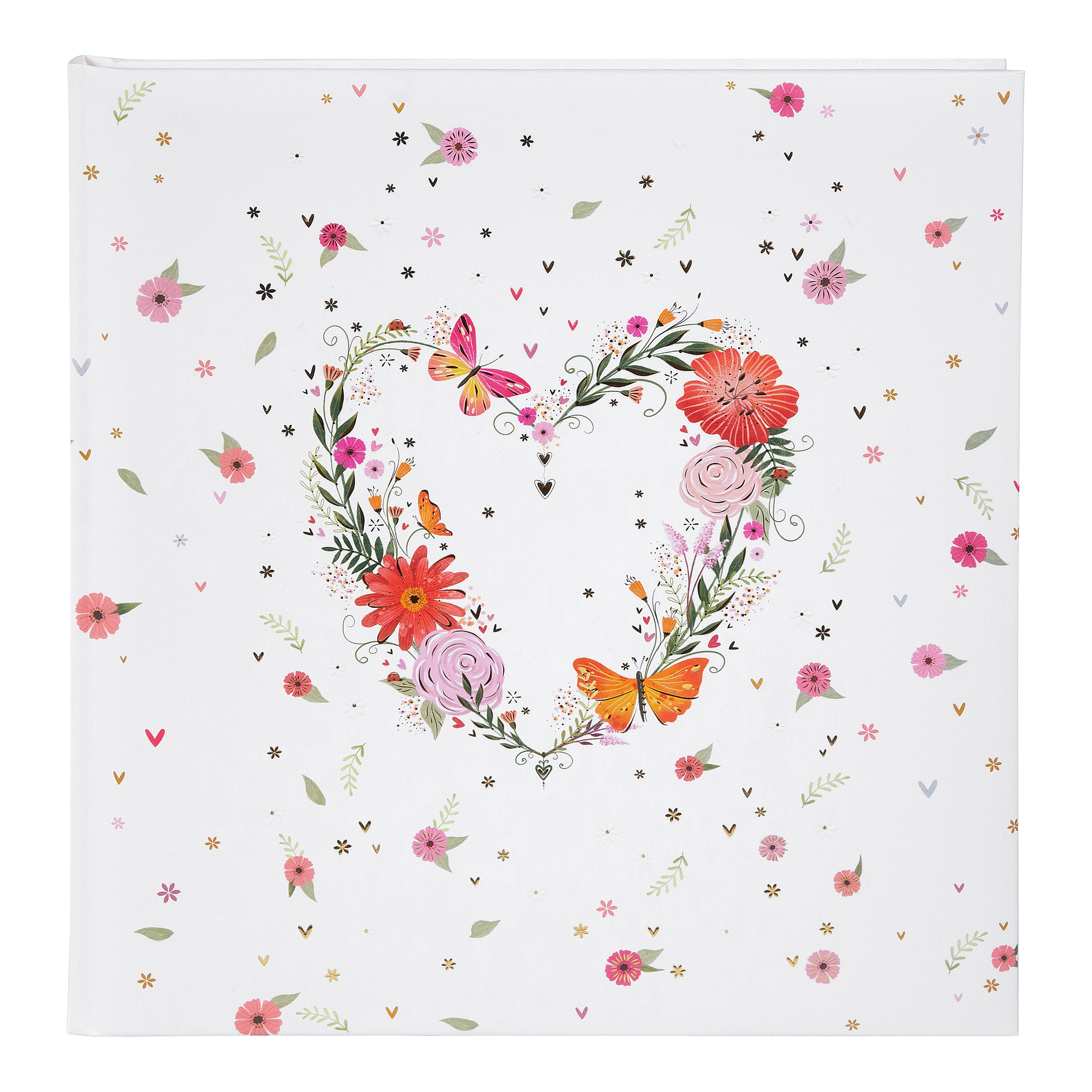 Floral Embrace Yapıştırmalı Anı Albümü - 60 Beyaz Sayfa | 30x31 cm