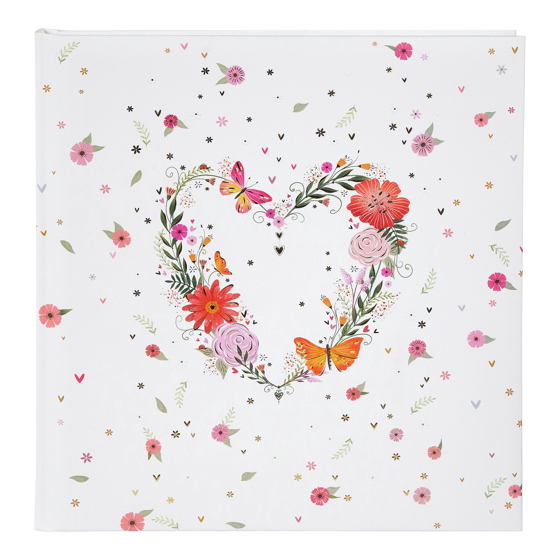 Floral Embrace Yapıştırmalı Anı Albümü - 60 Beyaz Sayfa | 30x31 cm