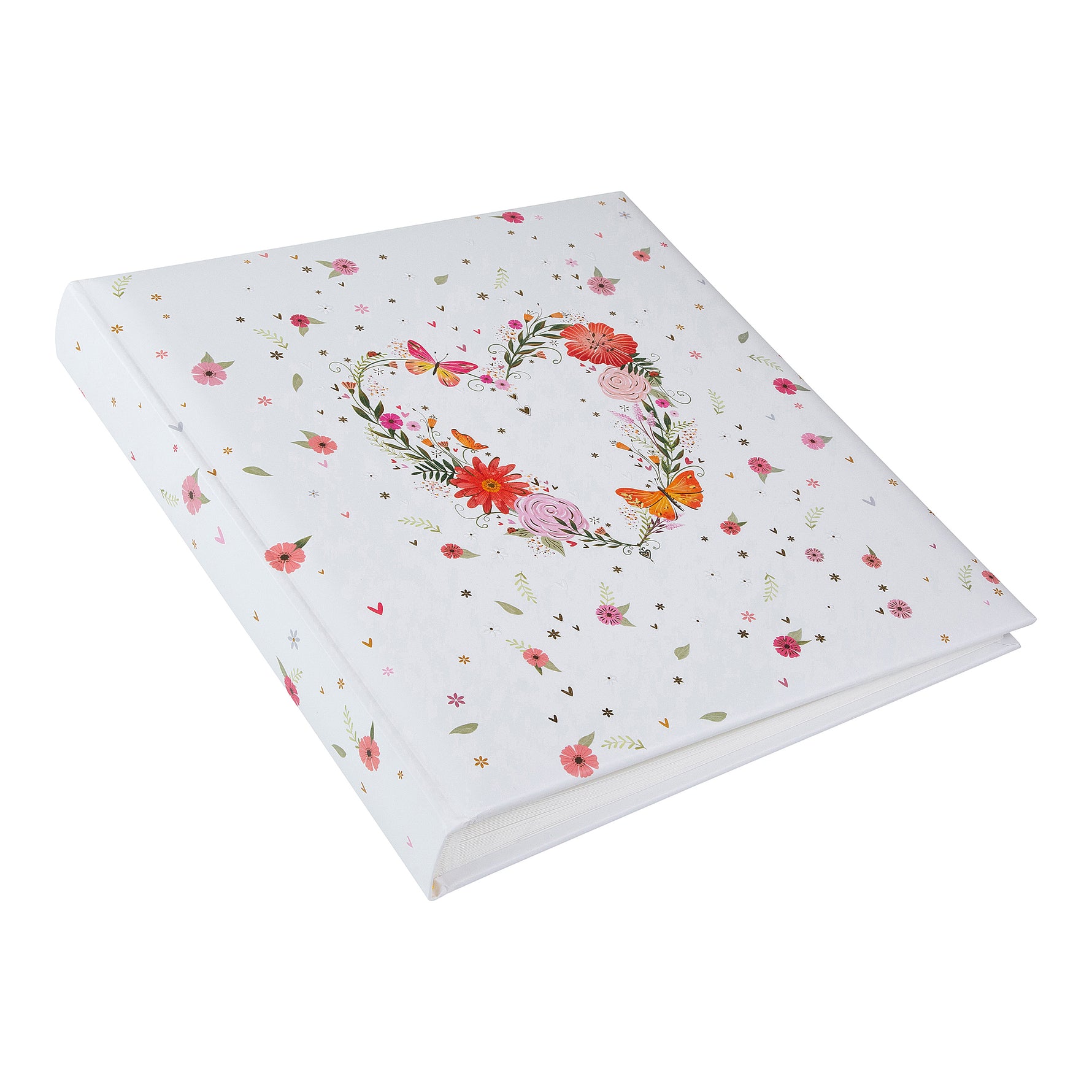 Floral Embrace Yapıştırmalı Anı Albümü - 60 Beyaz Sayfa | 30x31 cm