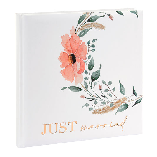 Goldbuch Yapıştırmalı Düğün Fotoğraf Albümü – Just Married | 30x31 cm, 60 Sayfa, Beyaz Pergamin Aralıklı
