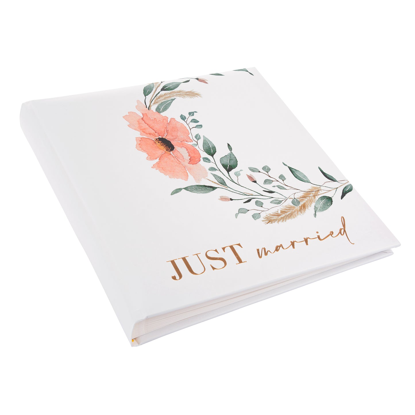 Goldbuch Yapıştırmalı Düğün Fotoğraf Albümü – Just Married | 30x31 cm, 60 Sayfa, Beyaz Pergamin Aralıklı