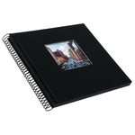 Bella Vista Yapıştırmalı Keten Spiralli Fotoğraf Albümü – 20 x 20 cm - Siyah Sayfalı