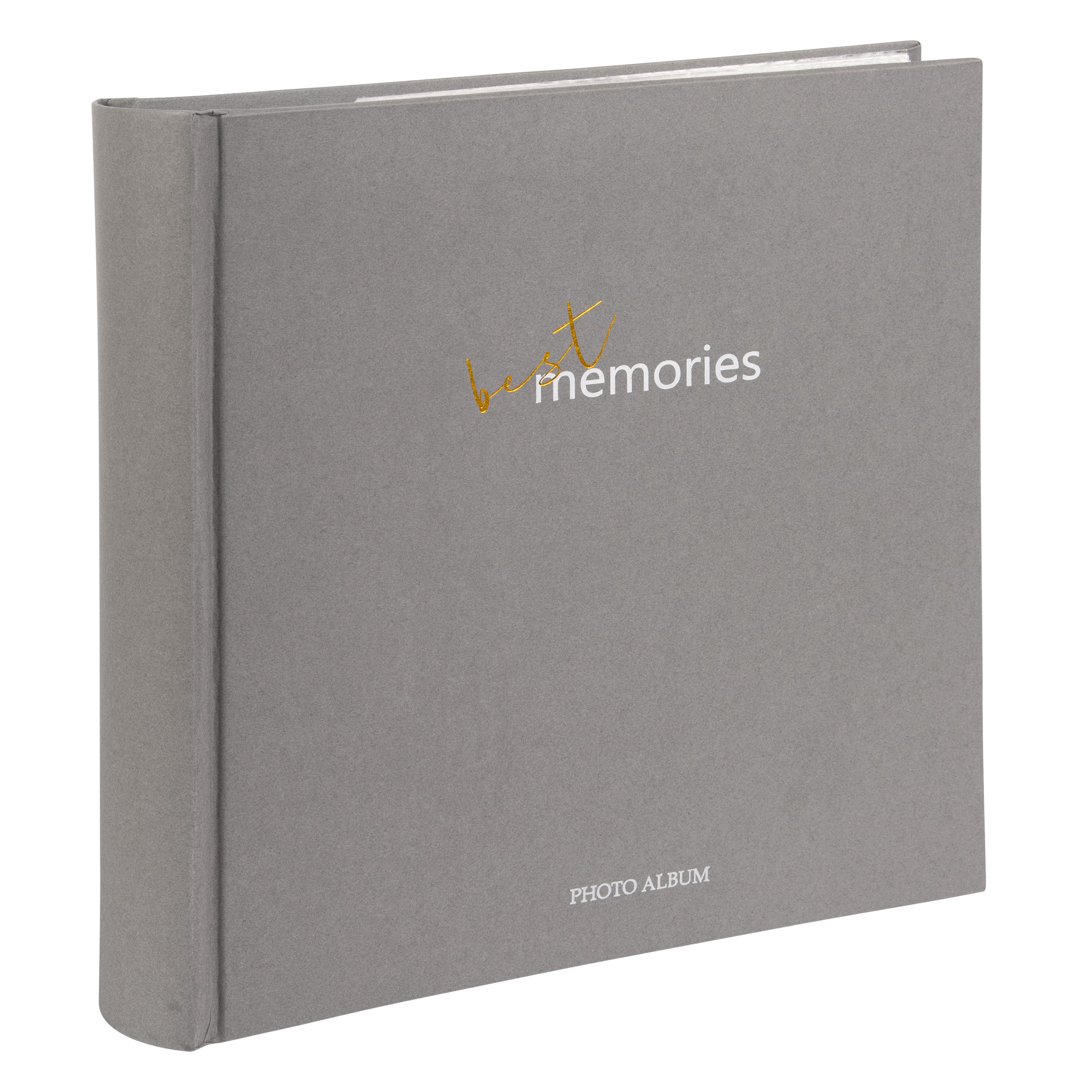Best Memories Gri Fotoğraf Albümü Poşetli / Cepli – 200 Fotoğraf Kapasiteli, 10x15 - 23x23cm