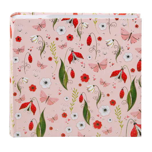 Goldbuch Turnowsky Design Slip-in Album – Secret Garden Pink | 23x23 cm | for 200 Photos 10x15