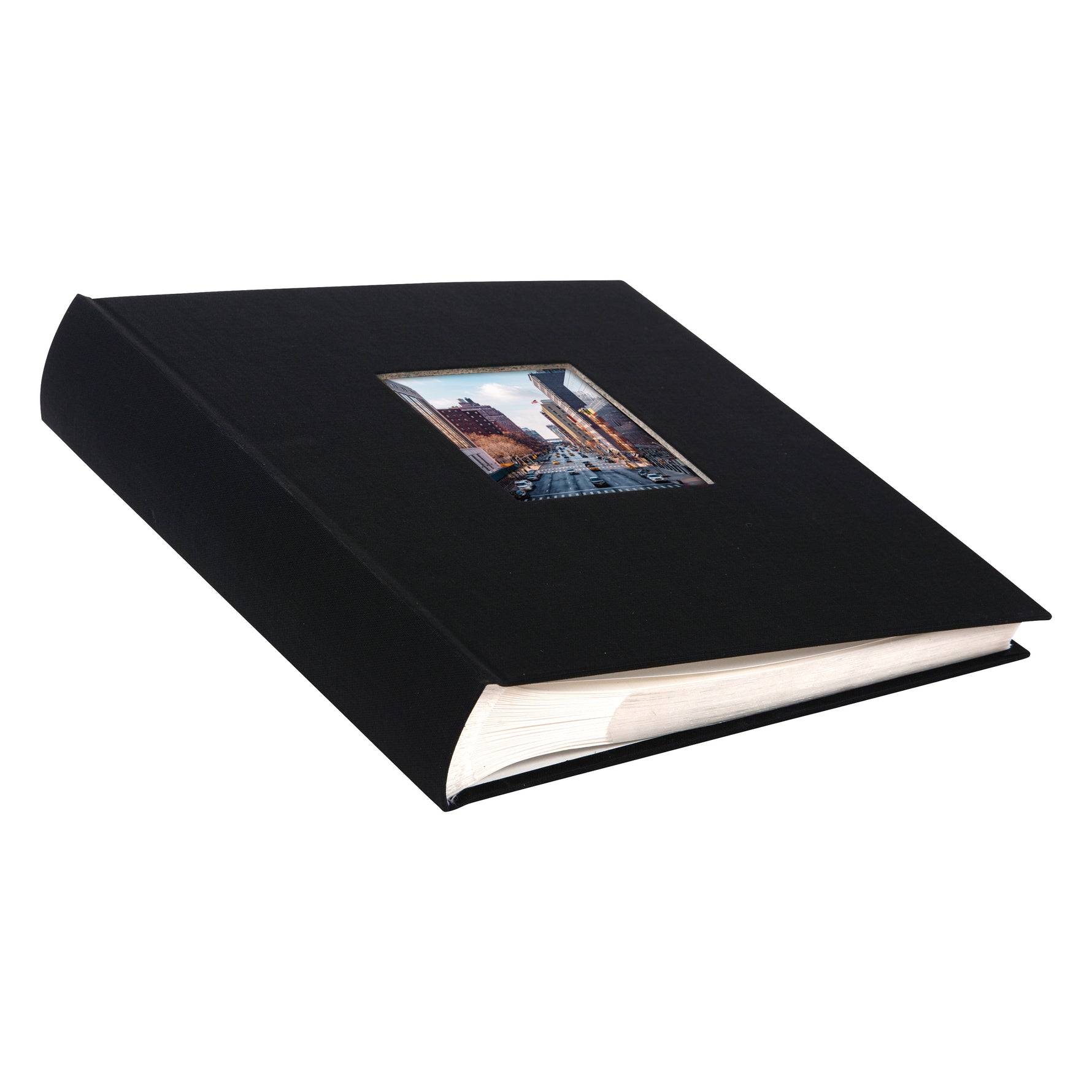 Bella Vista Poşetli Fotoğraf Albümü - 200 Fotoğraf | 10x15 cm | Keten Kapak, Siyah