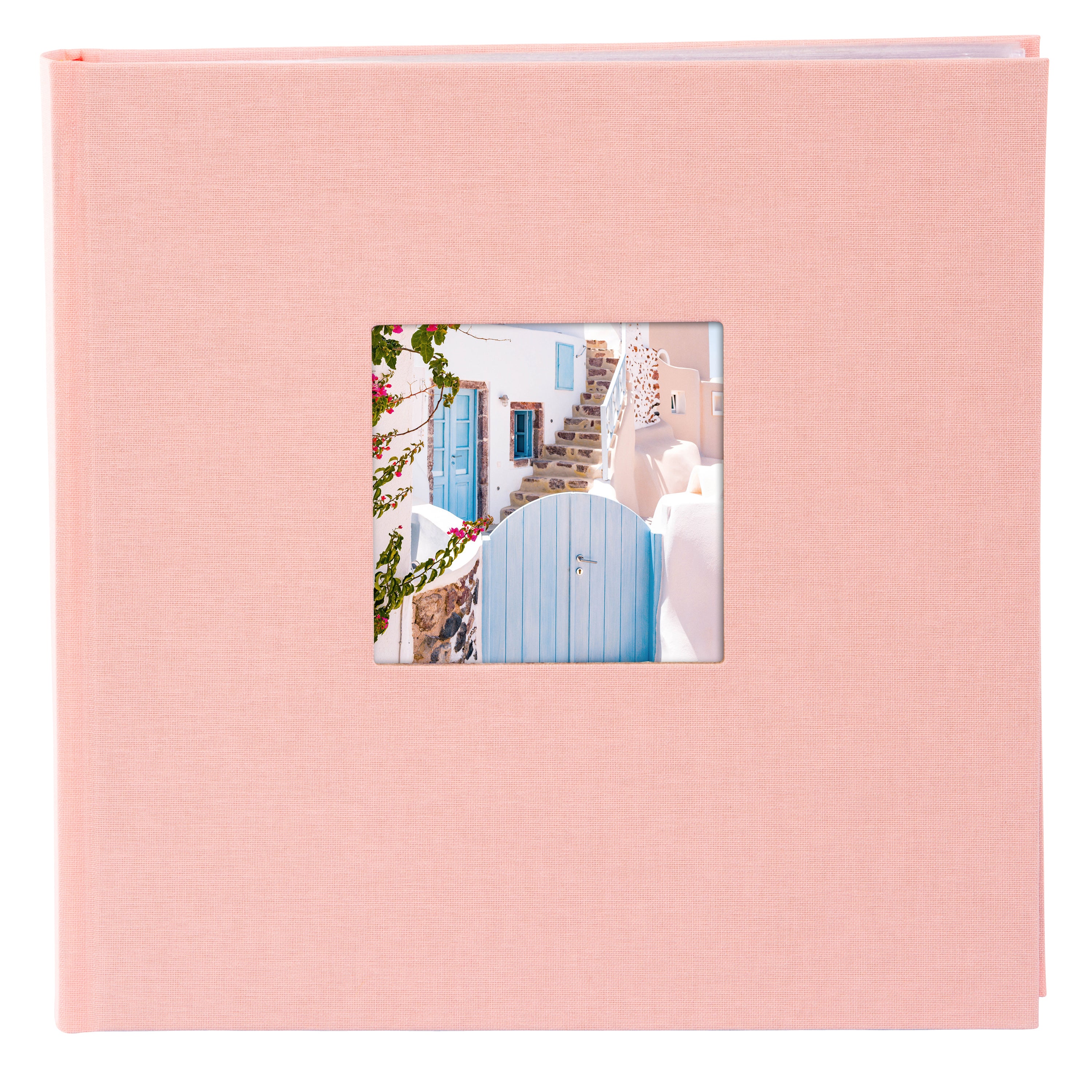 Bella Vista Poşetli Fotoğraf Albümü - 200 Fotoğraf | 10x15 cm | Keten Kapak, Roze