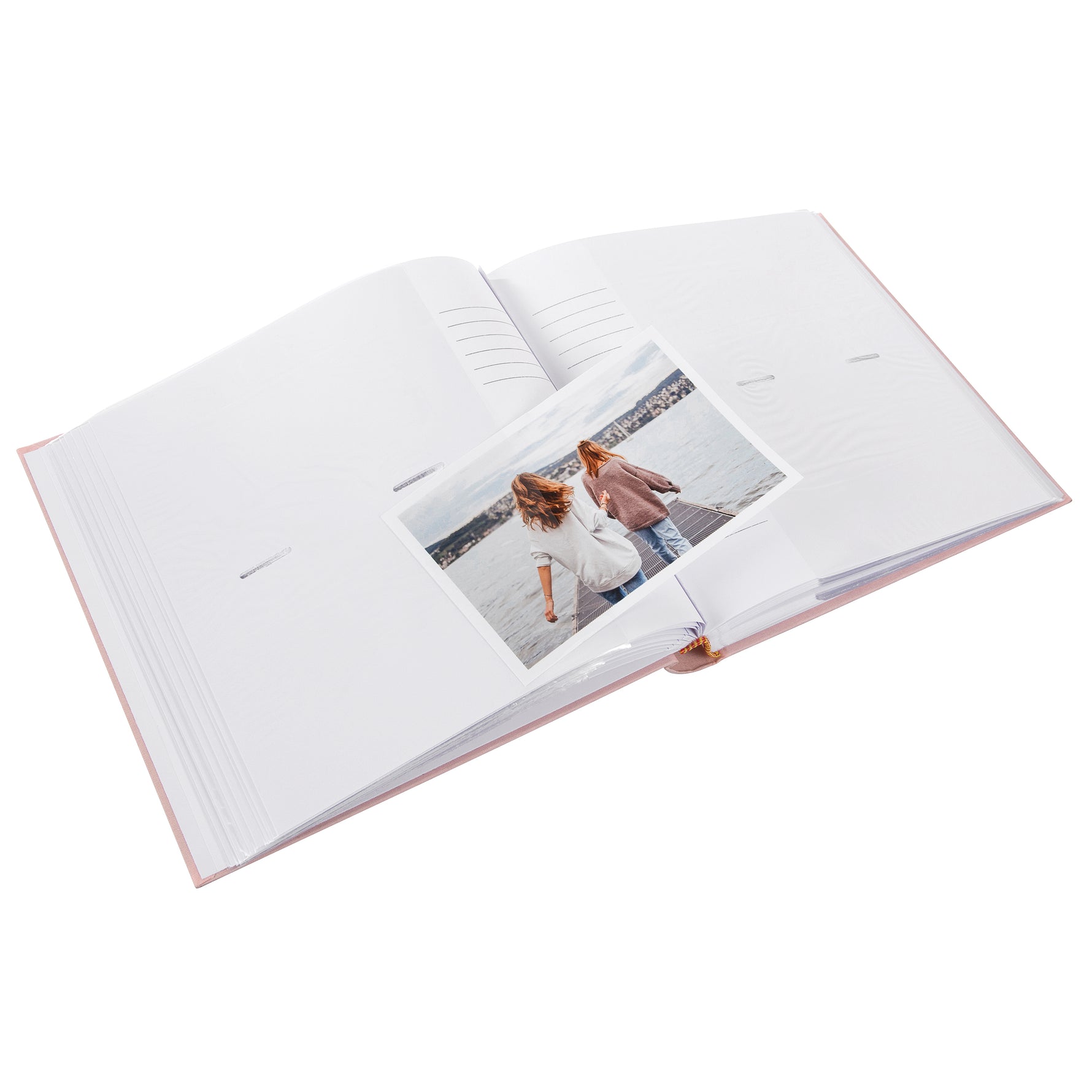 Bella Vista Poşetli Fotoğraf Albümü - 200 Fotoğraf | 10x15 cm | Keten Kapak, Roze