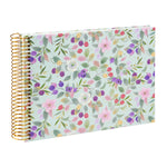 Blissful Blossom Spiralli Anı ve Çizim Albümü - 40 Beyaz Sayfa | 24x17 cm | 200 g/m², Yeşil