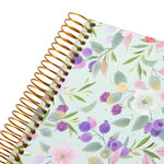Blissful Blossom Spiralli Anı ve Çizim Albümü - 40 Beyaz Sayfa | 24x17 cm | 200 g/m², Yeşil