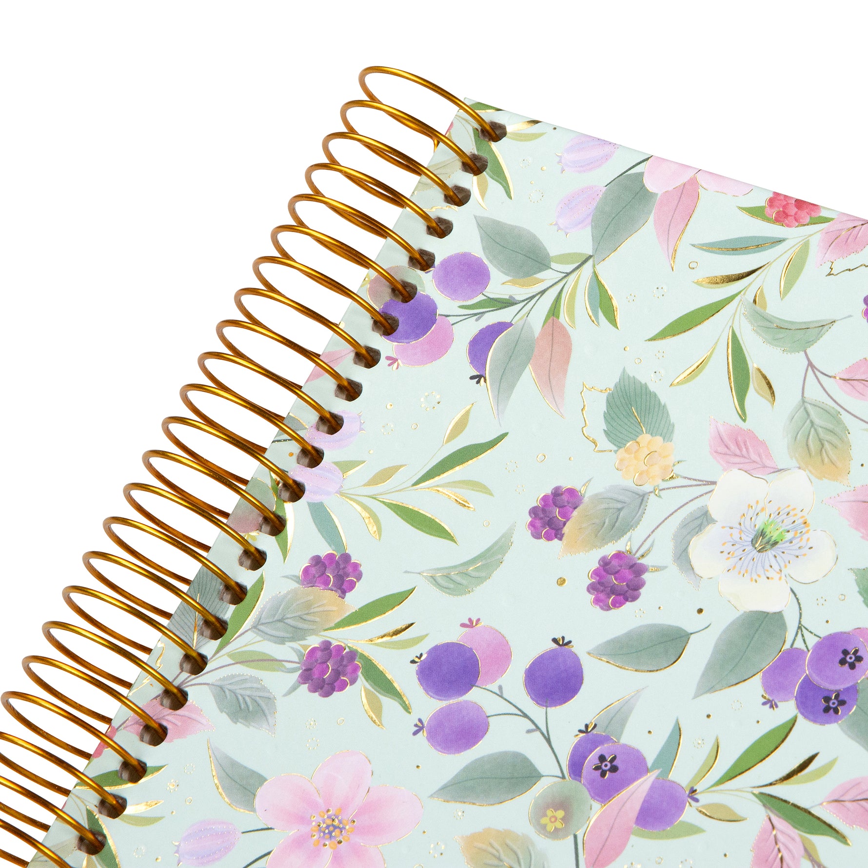 Blissful Blossom Spiralli Anı ve Çizim Albümü - 40 Beyaz Sayfa | 24x17 cm | 200 g/m², Yeşil