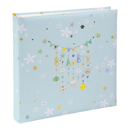 Serbest Yerleşimli Fotoğraf Albümü – Lullaby Mavi - 25x25 cm, 60 Sayfa, Yaldızlı Kapak