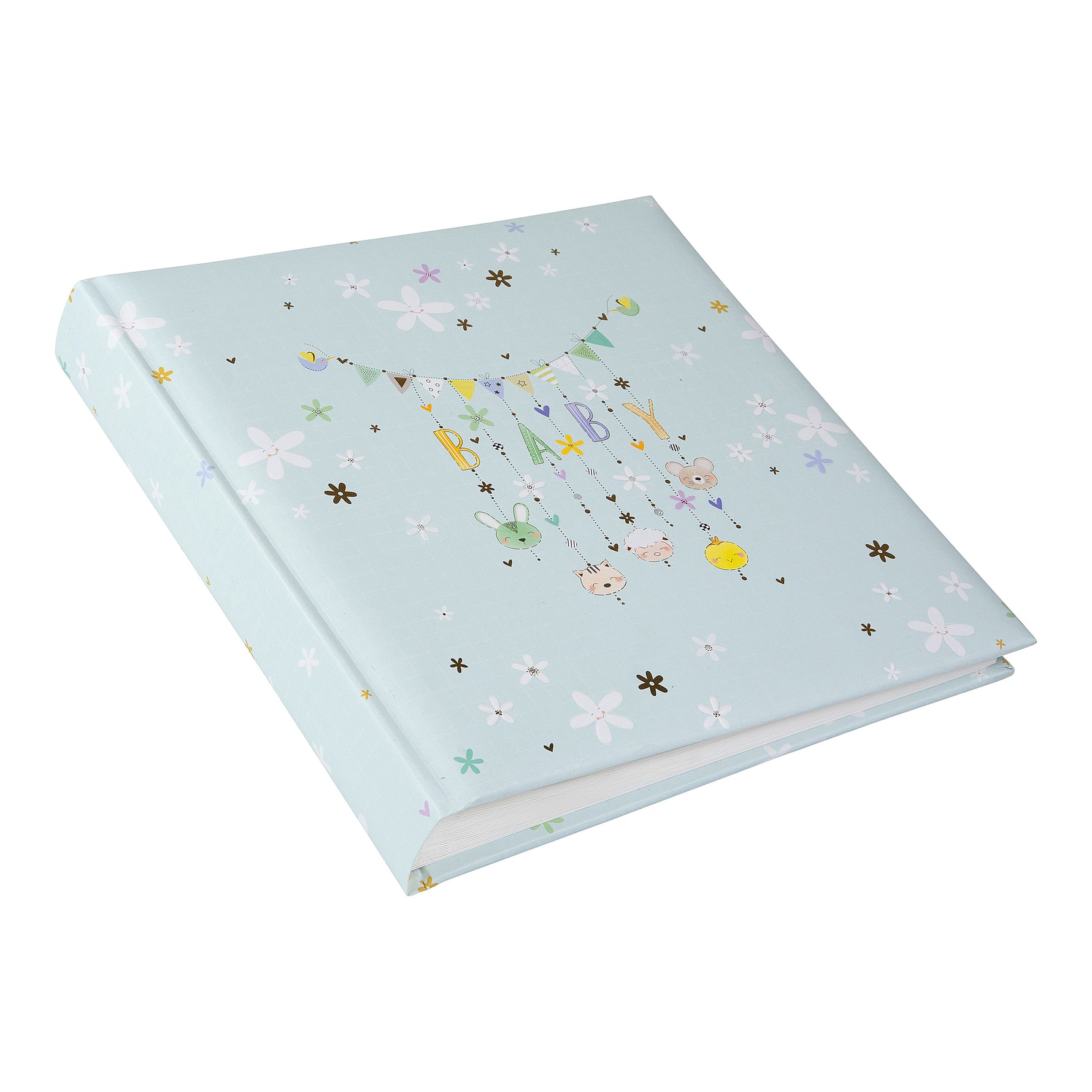 Yapıştırmalı Fotoğraf Albümü – Lullaby Mavi - 25x25 cm, 60 Sayfa, Yaldızlı Kapak
