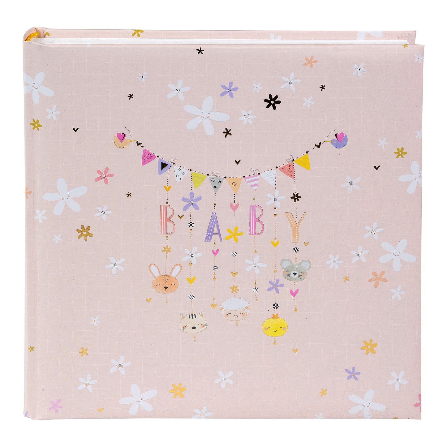 Serbest Yerleşimli Fotoğraf Albümü – Lullaby Pink - 25x25 cm, 60 Sayfa, Yaldızlı Kapak