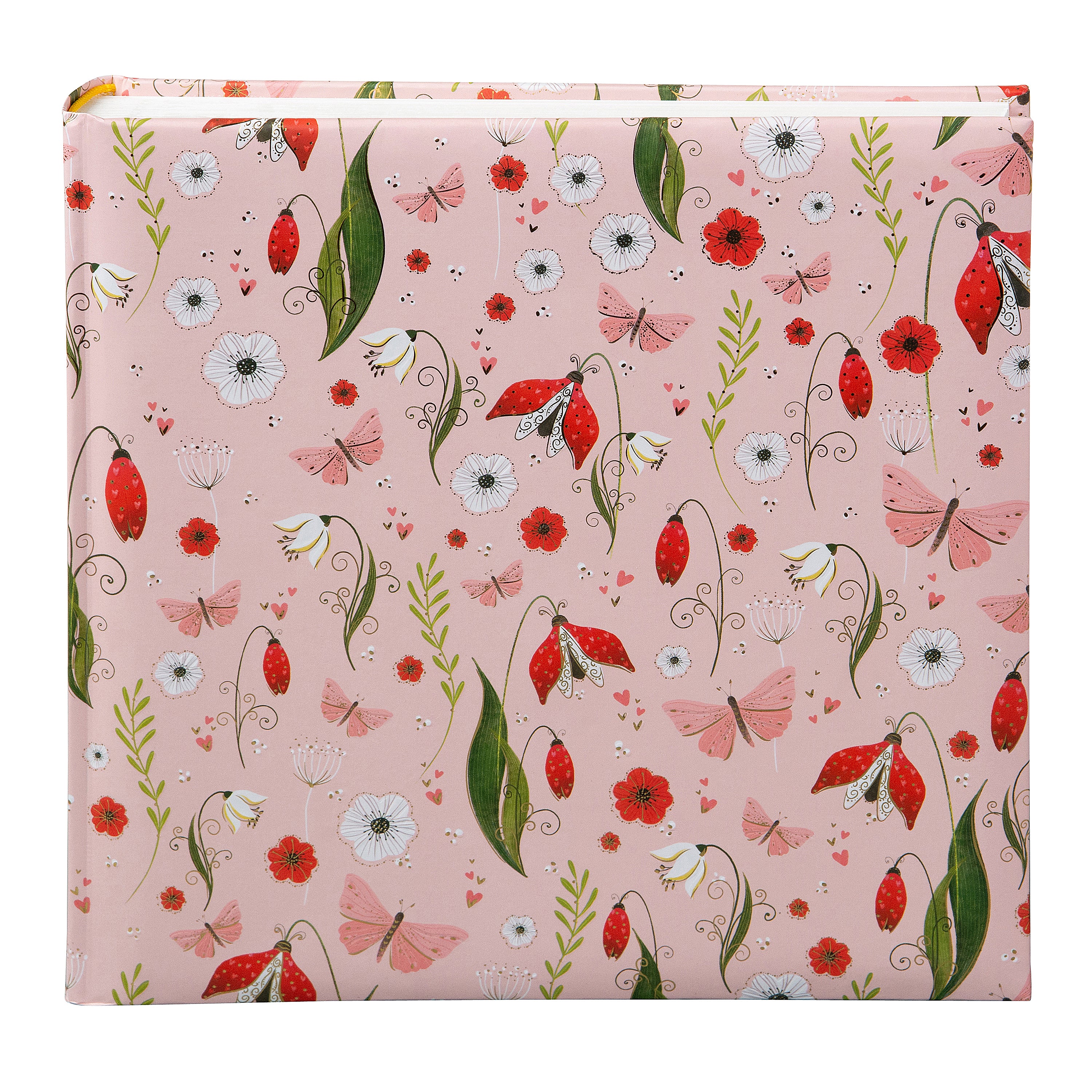 Secret Garden Pink Yapıştırmalı Fotoğraf Albümü - 60 Sayfa | 25x25 cm | Yaldızlı Kapak