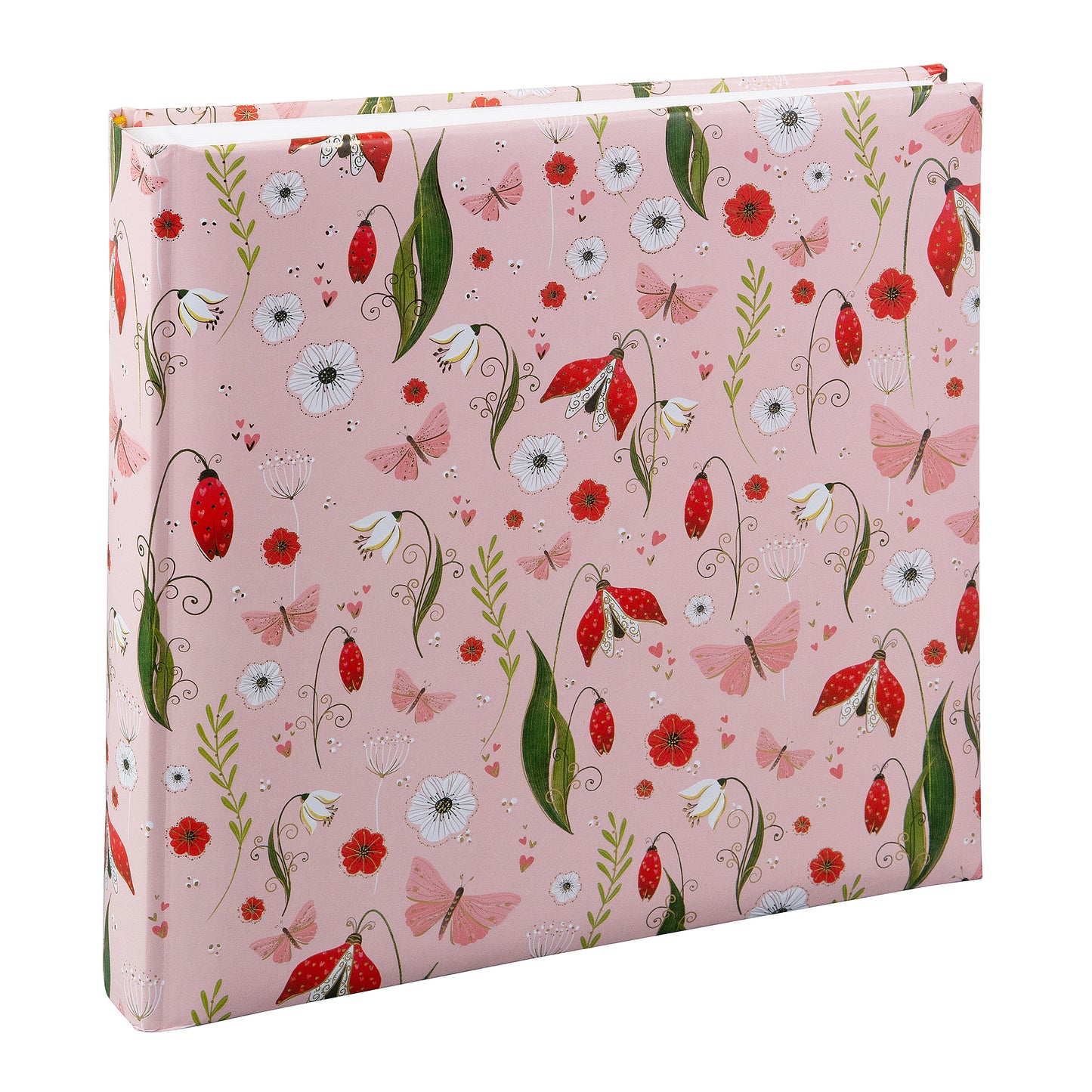 Secret Garden Pink Yapıştırmalı Fotoğraf Albümü - 25x25 60 Sayfa, Yaldızlı Kapak