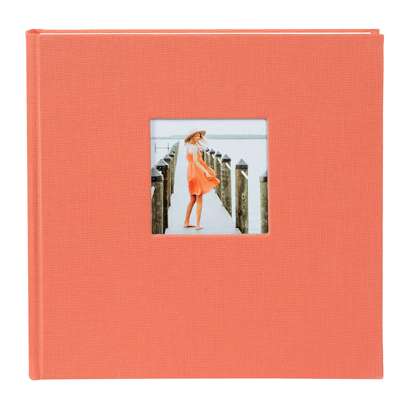 Fotoğraf Albümü – Bella Vista | Keten Kapak | 25x25 cm - Somon