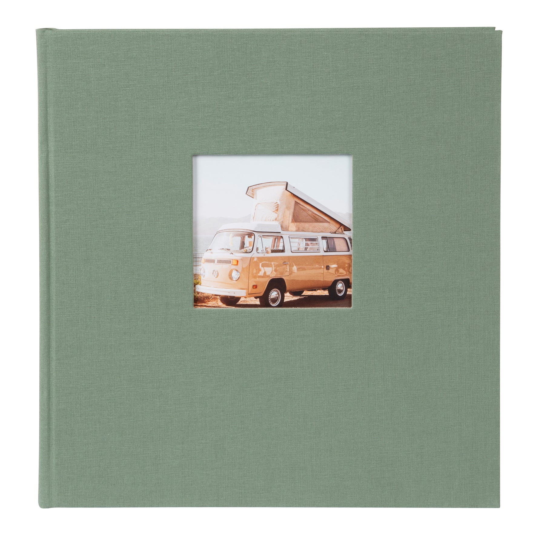 Bella Vista Yapıştırmalı Fotoğraf Albümü | Yeşil Keten Kapak | 30x31 cm – 60 Siyah Sayfalı