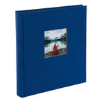 Bella Vista Yapıştırmalı Fotoğraf Albümü | Mavi Keten Kapak | 30x31 cm – 60 Siyah Sayfalı
