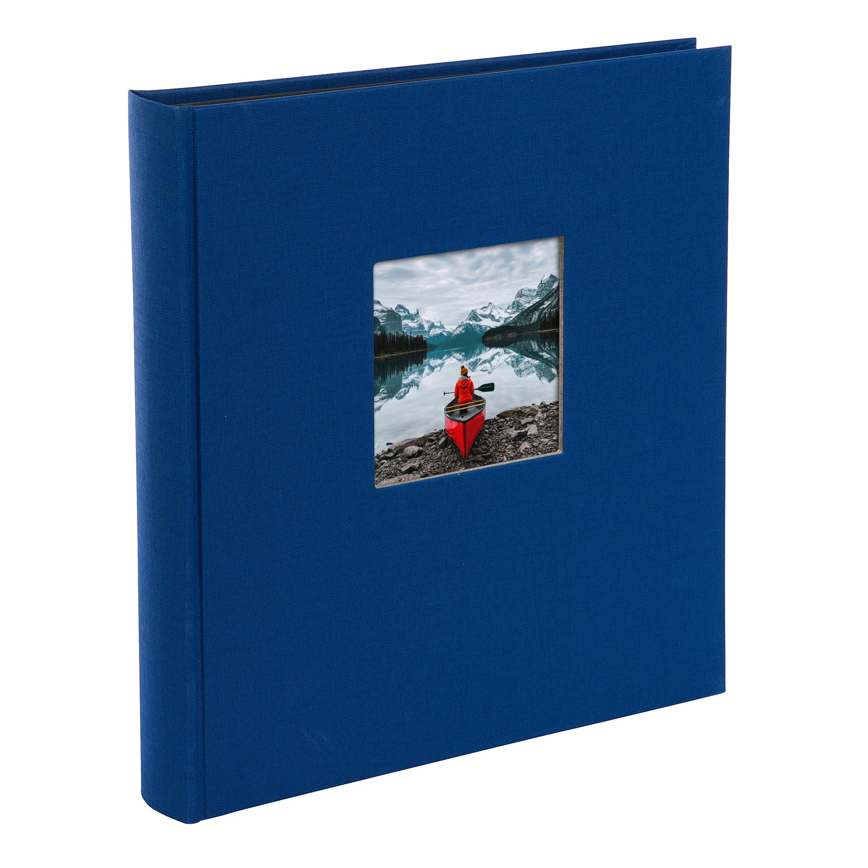 Bella Vista Yapıştırmalı Fotoğraf Albümü | Mavi Keten Kapak | 30x31 cm – 60 Siyah Sayfalı