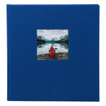 Bella Vista Yapıştırmalı Fotoğraf Albümü | Mavi Keten Kapak | 30x31 cm – 60 Siyah Sayfalı