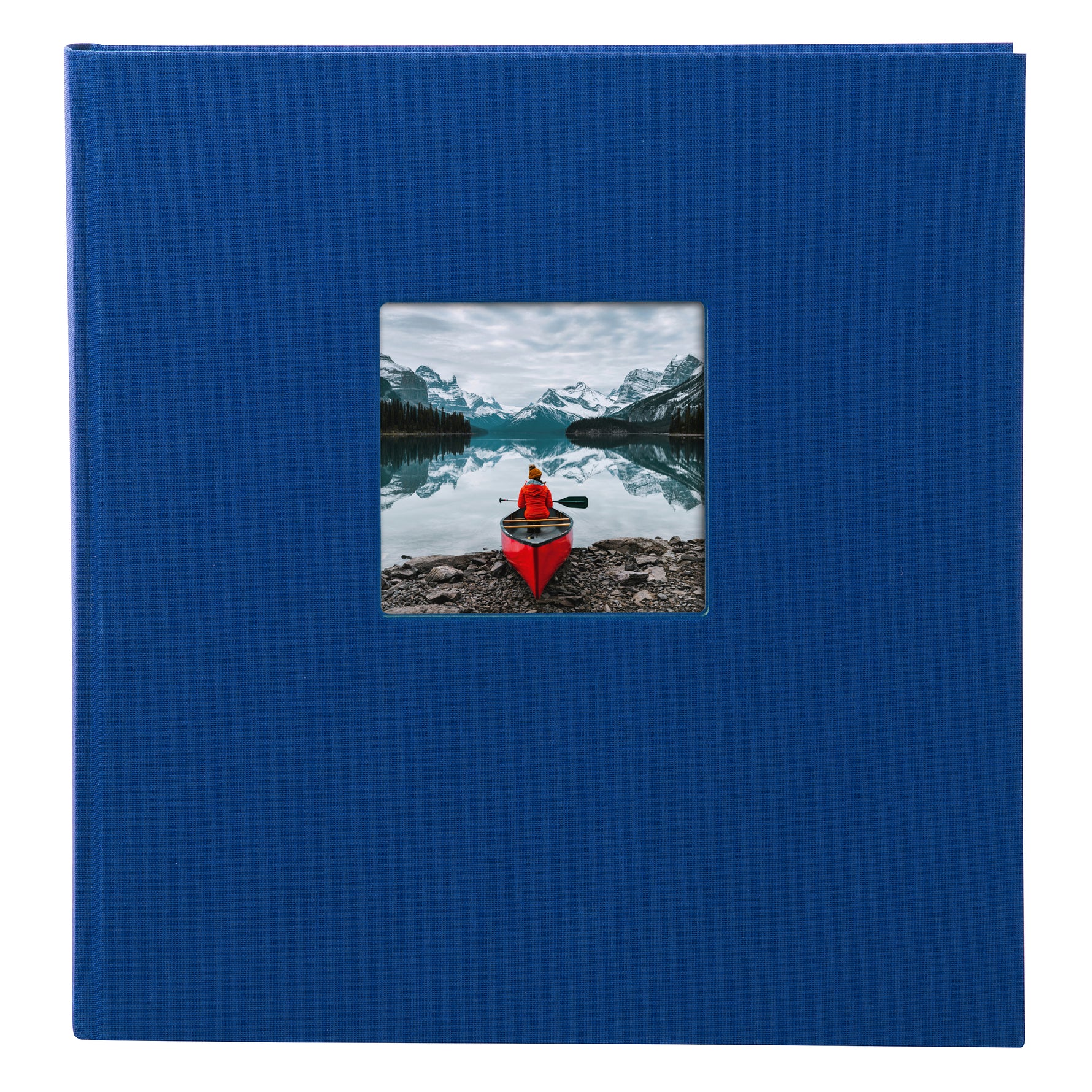 Bella Vista Yapıştırmalı Fotoğraf Albümü | Mavi Keten Kapak | 30x31 cm – 60 Siyah Sayfalı