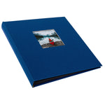 Bella Vista Yapıştırmalı Fotoğraf Albümü | Mavi Keten Kapak | 30x31 cm – 60 Siyah Sayfalı