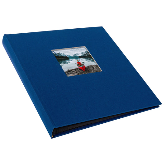 Fotoğraf Albümü – Bella Vista | Mavi Keten Kapak | 30x31 cm – 60 Siyah Sayfalı