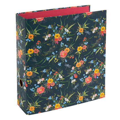 Verano Dark A4 Evrak Klasörü – Gold Yaldızlı Turnowsky Tasarım, 8cm Geniş, Halka Mekanizmalı