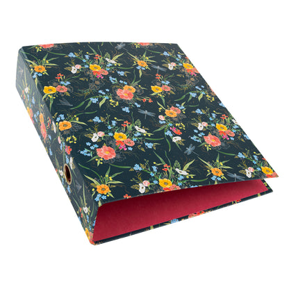 Verano Dark A4 Evrak Klasörü – Gold Yaldızlı Turnowsky Tasarım, 8cm Geniş, Halka Mekanizmalı