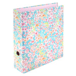 Forever Spring Çiçekli A4 Klasör - 8 cm | Halka Mekanizmalı | Gold Yaldızlı