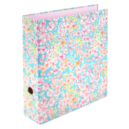 Forever Spring A4 File Folder – Gold Embossed Design, 8cm Wide Lever Arch