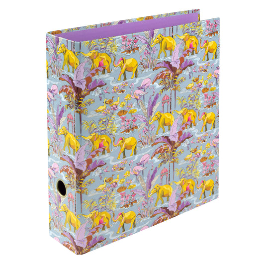 Insignia Dark A4 Evrak Klasörü – Gold Yaldızlı, 8cm Geniş, Halka Mekanizmalı