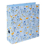 Secret Garden Mavi A4 Klasör - 8 cm | Halka Mekanizmalı | Gold Yaldızlı
