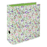 Blissful Blossom Çiçekli A4 Klasör - 8 cm | Kollu Mekanizmalı | Altın Yaldızlı, Yeşil