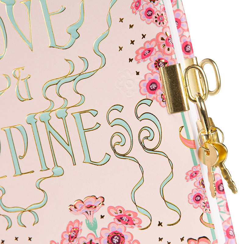 Love & Happiness Günlük | 16,5 × 16,5 cm | 96 Sayfa | Kilitli Kabartmalı Kapak