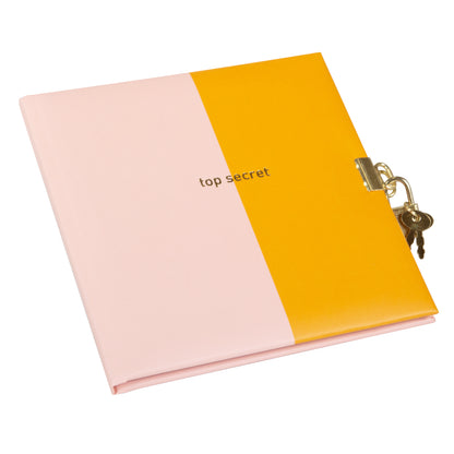 Diary Coloration Top Secret | 16.5 × 16.5 cm | 96 Pages | With Lock & Embossed Cover